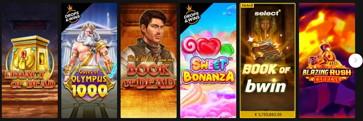 BWin meilleures machines à sous