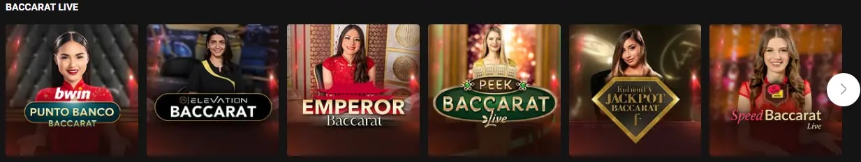 Baccarat au bwin