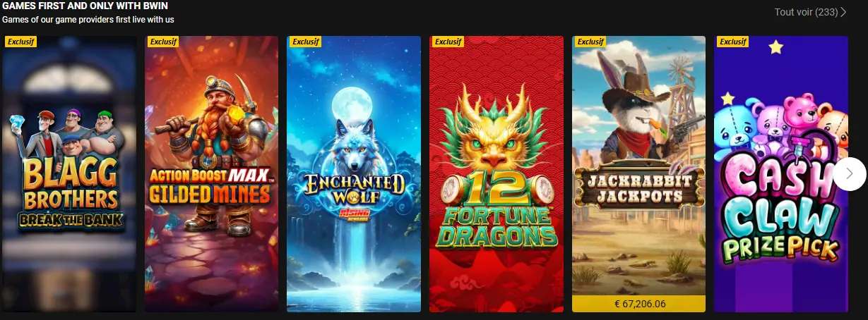 jeux originaux de casino au bwin