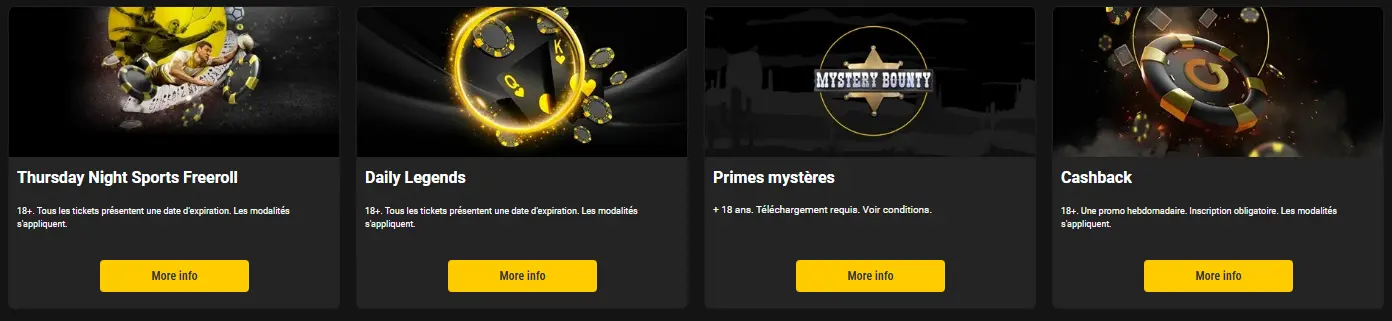 légendes quotidiennes au Bwin